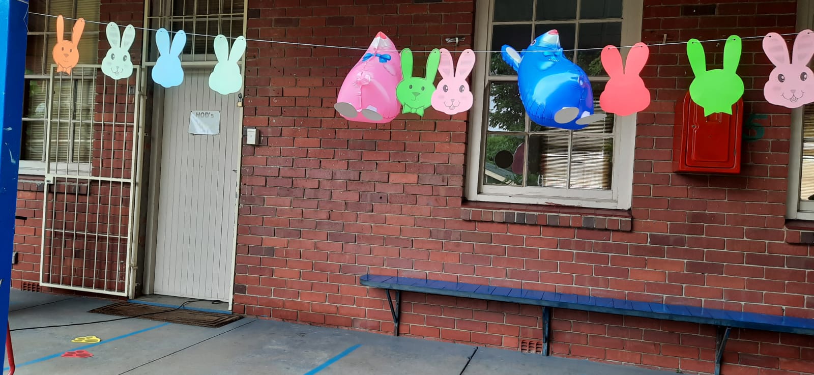 MEPS classroom area decorated for a school activity