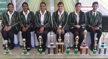 MEPS learners with trophies